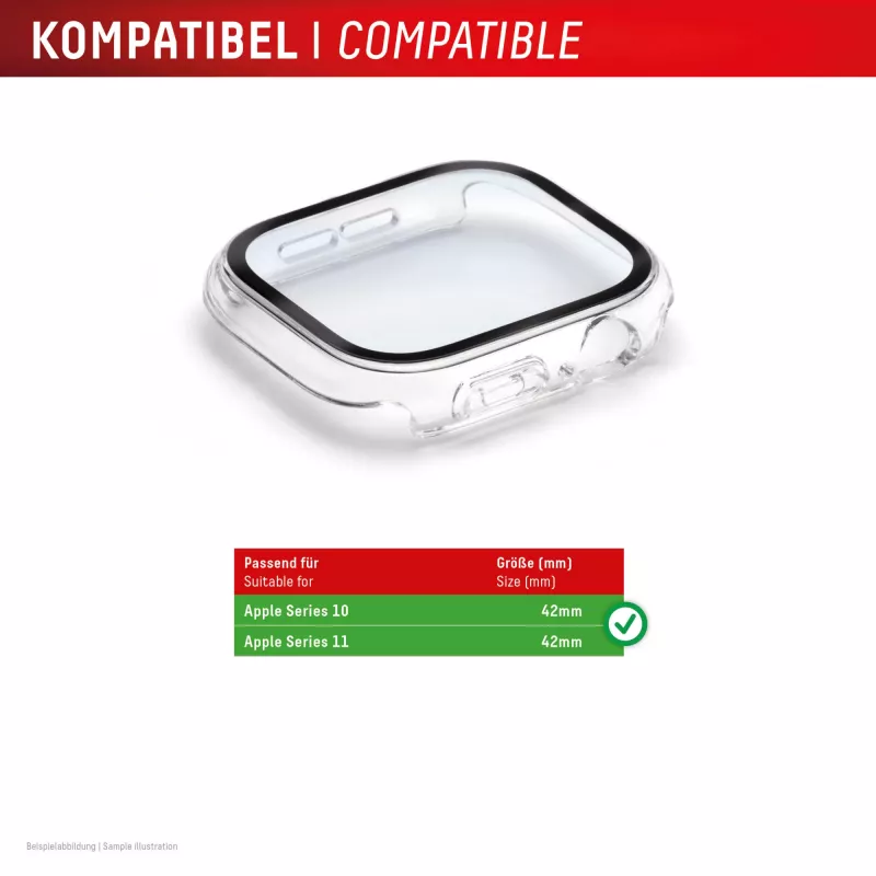 Viso korpuso apsauginė plėvelė e.v.i. DISPLEX Apple Series 10 42mm Skaidri — visą paviršių dengianti apsauginė plėvelė, skirta Apple Watch Series 10 42mm