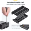 StarTech.com USB4 M.2 NVMe korpusas, 40 Gbps, išorinis USB-C/Thunderbolt NVMe SSD korpusas, aliuminio aušintuvo korpusas, B+M/M-Key