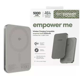 Išorinė baterija PanzerGlass empower by empower Bank 5000mAh Titanium