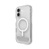 Dėklas ZAGG Crystal Palace Snap Kickstand, skirtas Apple iPhone 17, permatomas