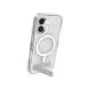 Dėklas ZAGG Crystal Palace Snap Kickstand, skirtas Apple iPhone 17, permatomas