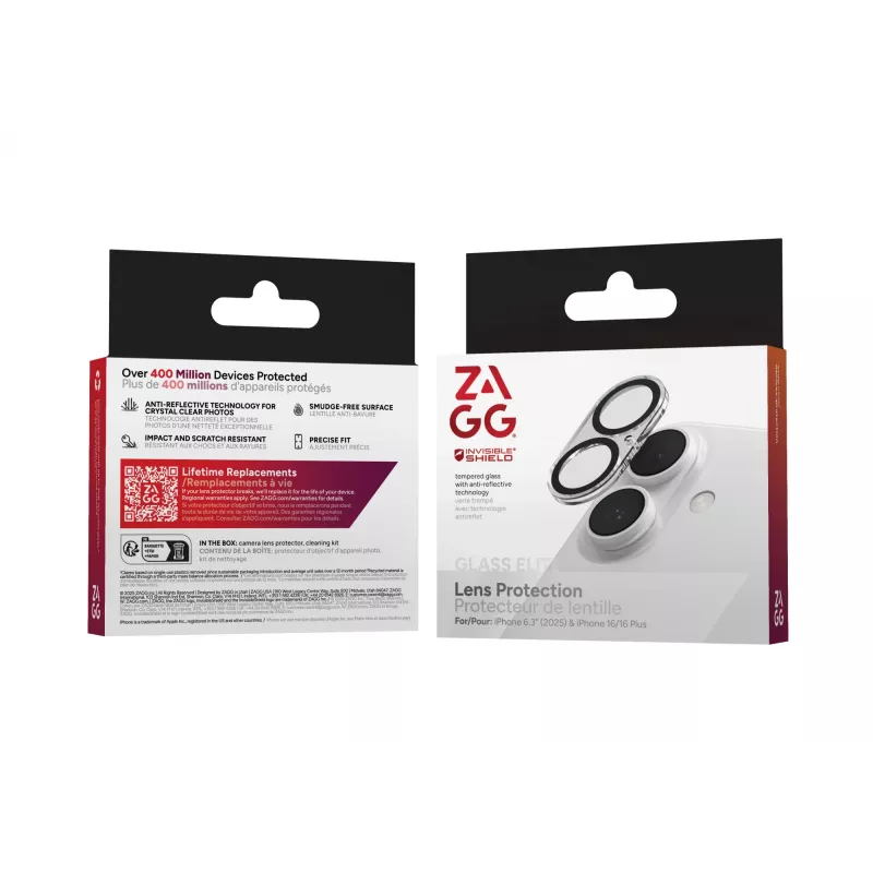InvisibleShield Glass Elite Lens Protection Apple iPhone 17/16/16+ juoda