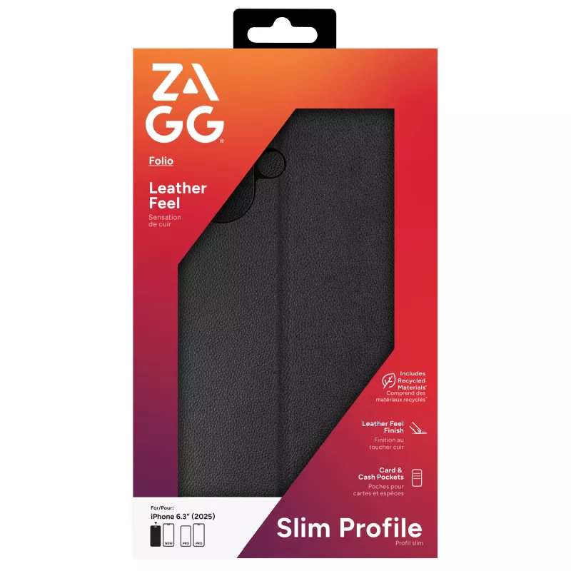 ZAGG Folio Case For Apple iPhone 17 Juoda, Folio, Apple, iPhone 17, 16 cm (6.3 inch), Juoda