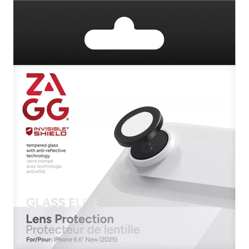 InvisibleShield Glass Elite (CameraRings) objektyvų apsauga, skirta Apple iPhone 17 Air, juoda