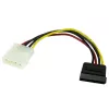 StarTech.com 6 colių 4 kontaktų LP4 į SATA maitinimo laido adapteris, Molex (4 kontaktų), SATA 15 kontaktų, 0,152 m, Vyr., Tiesus, Tiesus