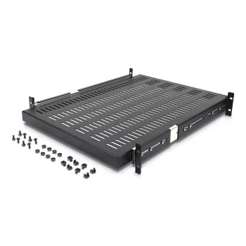StarTech.com 2U slankioji serverio stovo montavimo lentyna – 20–30 colių reguliuojamas montavimo gylis – ventiliuojama – 22,7 kg – tvirta universali 19” stovo lentyna įrangos stovui – 61 cm gylio