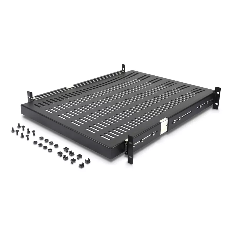 StarTech.com 2U slankioji serverio stovo montavimo lentyna – 20–30 colių reguliuojamas montavimo gylis – ventiliuojama – 22,7 kg – tvirta universali 19” stovo lentyna įrangos stovui – 61 cm gylio