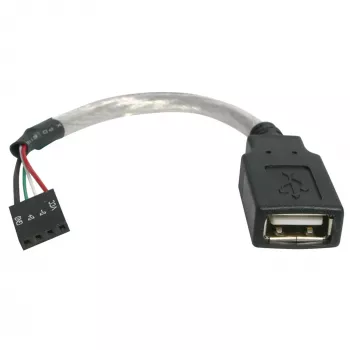 StarTech.com 6 colių USB 2.0 laidas – USB A lizdas į pagrindinės plokštės USB 4 kontaktų antgalį, lizdas/lizdas