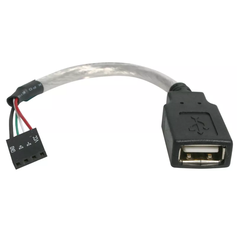 StarTech.com 6 colių USB 2.0 laidas – USB A lizdas į pagrindinės plokštės USB 4 kontaktų antgalį, lizdas/lizdas
