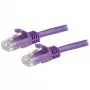StarTech.com 15m CAT6 Ethernet kabelis – violetinis CAT 6 Gigabit Ethernet laidas – 250 MHz 100 W PoE RJ45 UTP tinklo / komutacinis kabelis be užkabinimų su įtempimo sumažinimu, individualiai testuotas