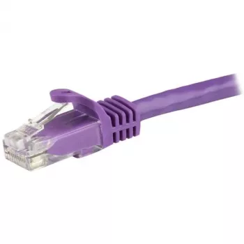 StarTech.com 15m CAT6 Ethernet kabelis – violetinis CAT 6 Gigabit Ethernet laidas – 250 MHz 100 W PoE RJ45 UTP tinklo / komutacinis kabelis be užkabinimų su įtempimo sumažinimu, individualiai testuotas