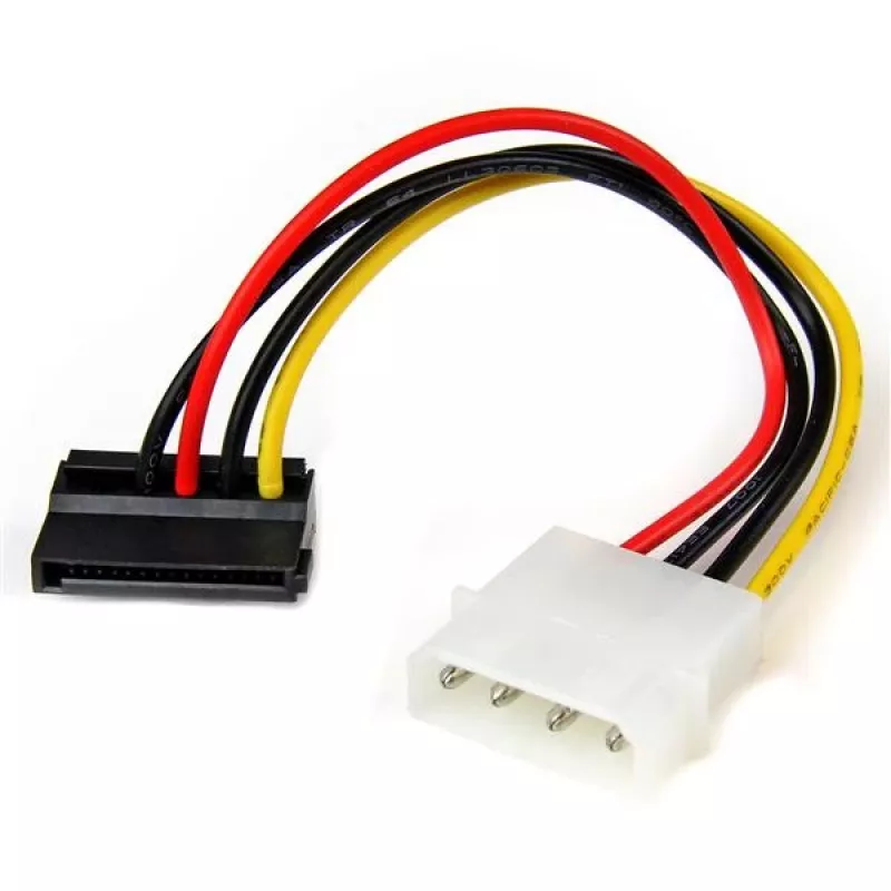 StarTech.com 6 colių 4 kontaktų LP4 į kairėn pasuktą SATA maitinimo kabelio adapterį