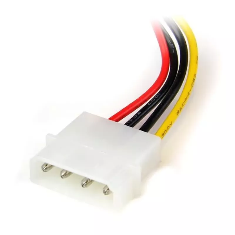 StarTech.com 6 colių 4 kontaktų LP4 į kairėn pasuktą SATA maitinimo kabelio adapterį