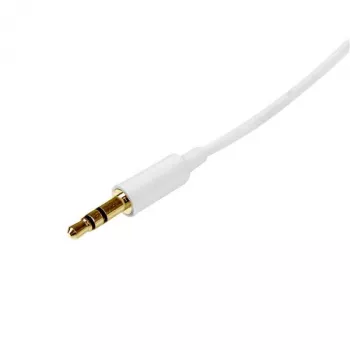 StarTech.com 2 m baltas plonas 3,5 mm stereofoninis garso laidas – kištukas į kištuką