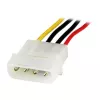 StarTech.com 12 colių LP4 maitinimo ilgintuvas - kištukas/lizdas, Molex (4 kontaktų), Molex (4 kontaktų), 0,304 m, kištukas, lizdas, tiesūs