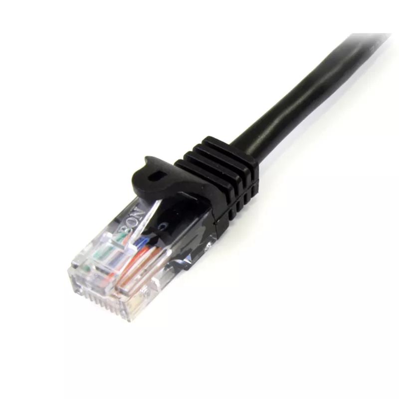 StarTech.com Cat5e komutacinis kabelis su besikabinančiais RJ45 jungtimis - 3 m, juodas