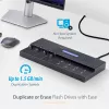 StarTech.com atskiras 1 į 15 USB atminties kopijavimo įrenginys ir trintuvas, kelių USB atmintinių kopijavimo įrenginys, sistemos, failų ir viso disko kopijavimas 1,5 GB/min greičiu, vienkartinis ir 3 kartų trynimas, LCD ekranas - TAA