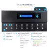 StarTech.com atskiras 1 į 15 USB atminties kopijavimo įrenginys ir trintuvas, kelių USB atmintinių kopijavimo įrenginys, sistemos, failų ir viso disko kopijavimas 1,5 GB/min greičiu, vienkartinis ir 3 kartų trynimas, LCD ekranas - TAA