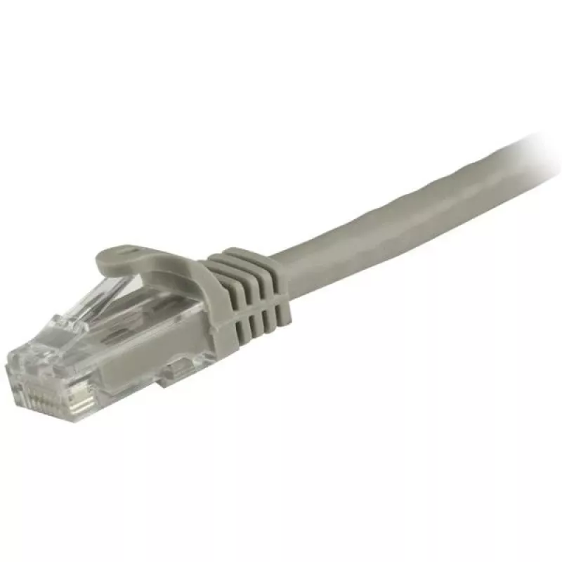 StarTech.com 1,5 m CAT6 eterneto kabelis – pilkas CAT 6 gigabitinio eterneto laidas – 250 MHz 100 W PoE RJ45 UTP tinklo / komutacinis kabelis be užkabinimų su įtempimo mažinimu, išbandytas individualiai