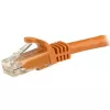 StarTech.com 1,5 m CAT6 eterneto laidas – oranžinis CAT 6 gigabitinio eterneto laidas – 250 MHz 100 W PoE RJ45 UTP tinklo / komutacinis kabelis be užkabinimų su tempimo mažinimo įtvaru, individualiai patikrintas