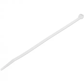“StarTech.com” 8 colių (20 cm) kabelių raiščiai, 1/8 colio (4 mm) pločio, 2-1/8 colio (55 mm) ryšulio skersmuo, 50 svarų (22 kg) atsparumas tempimui, nailoniniai savaime užsifiksuojantys užtraukiami raiščiai su lenktu galiuku, 94V-2/UL sąraše, 1000 vnt. pakuotė, balti
