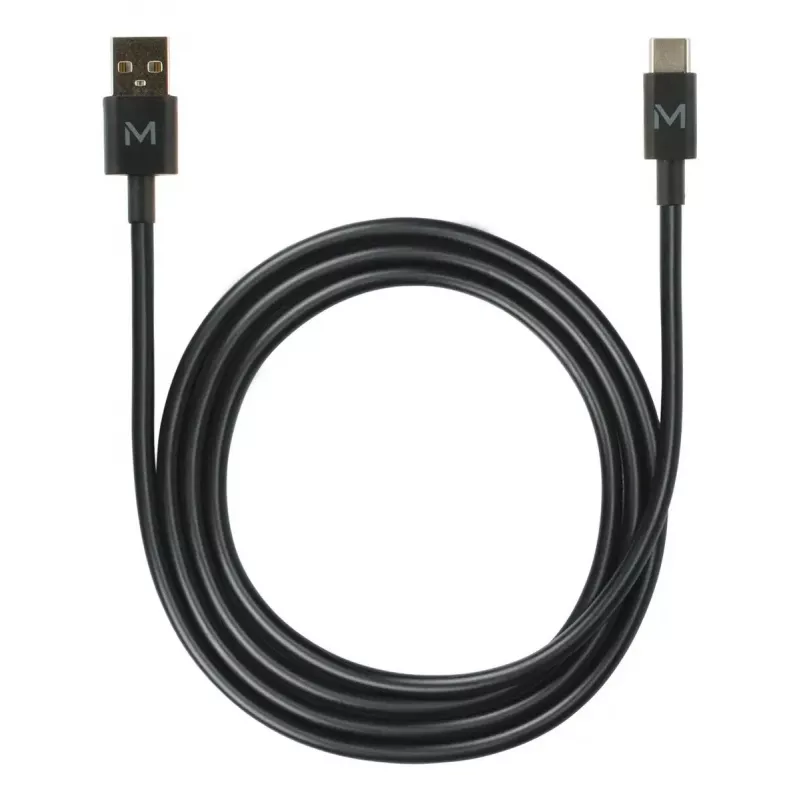 USB A į USB C kabelis MOBILIS 020013 — 1 m, duomenys 0,48 Gbit/s, juodas