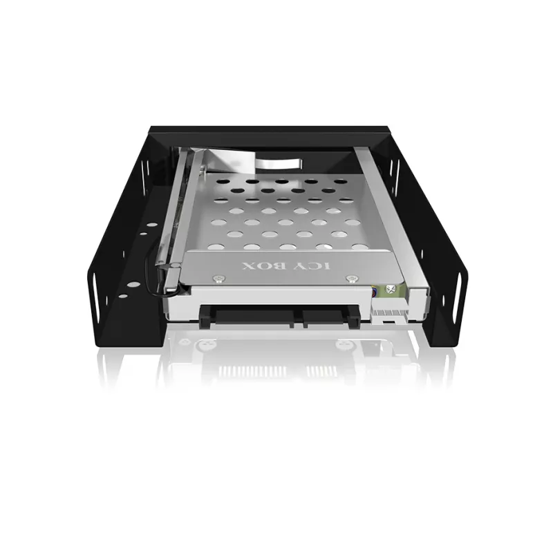 ICY BOX IB-2216StS 8.89 cm (3.5 colio) kietojo disko dėklo laikiklis Juodas