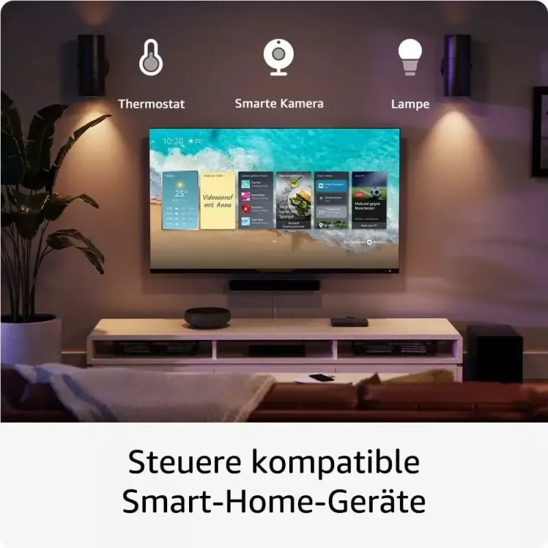 Smart TV dongle Amazon 4K Ultra HD USB, Wi‑Fi 6 (802.11ax), 3840×2160, maitinamas per USB, juodas