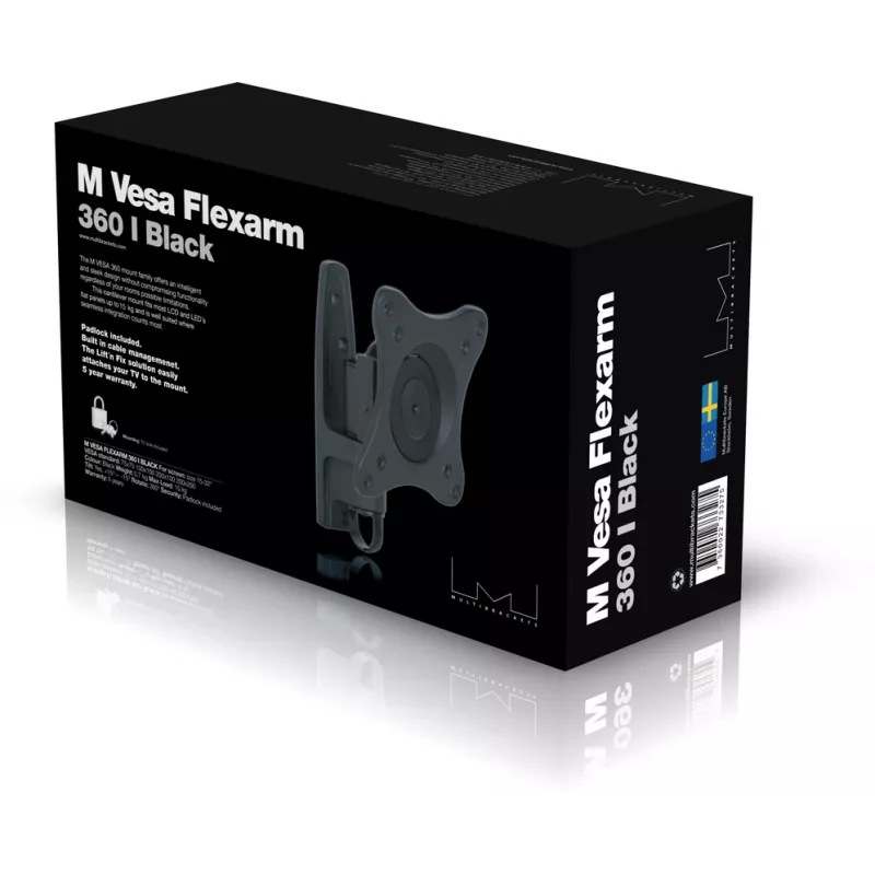 Montavimo laikiklis Multibrackets M VESA Flexarm 360 I juodas 75 100 200