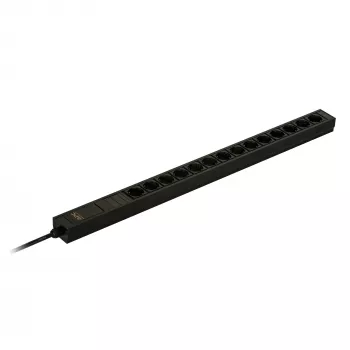 APC Easy Rack PDU, Basic, 0U, 1 fazė, 3,7 kW, 230 V, 16 A, 14 x SCHUKO lizdai, IEC60884 SCHUKO įvadas