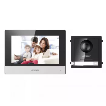 Vaizdo domofono sistema Hikvision DS-KIS602 2 MP 7 col. juoda pilka