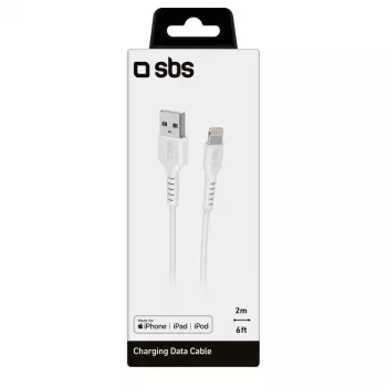 Lightning laidas SBS TECABLEUSBIP5289W 2 m baltas USB A