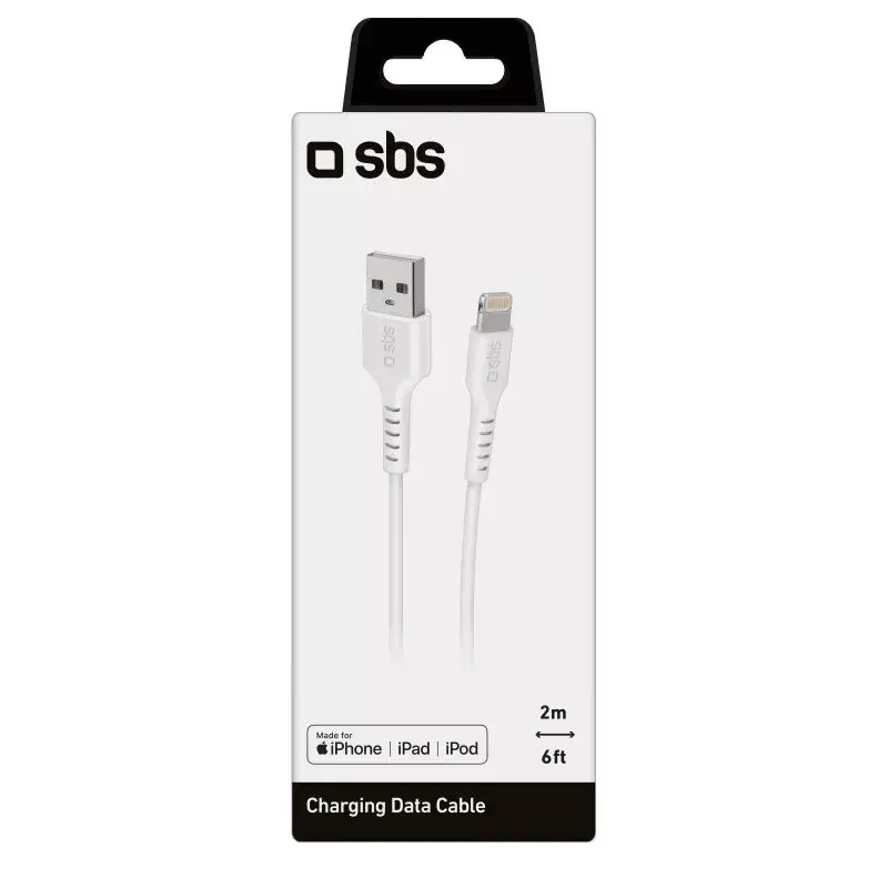 Lightning laidas SBS TECABLEUSBIP5289W 2 m baltas USB A