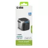 Mobilaus įrenginio įkroviklis SBS Mobile TEADAPT2USBUNI — juoda/sidabrinė, USB adapteris