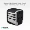 Mobilaus įrenginio įkroviklis SBS Mobile TEADAPT2USBUNI — juoda/sidabrinė, USB adapteris