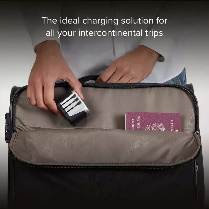 Mobilaus įrenginio įkroviklis SBS Mobile TEADAPT2USBUNI — juoda/sidabrinė, USB adapteris