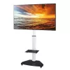 Techly grindų stovas su lentyna ir vežimėliu TV LCD/LED/Plazminiam 37-70 colių baltas