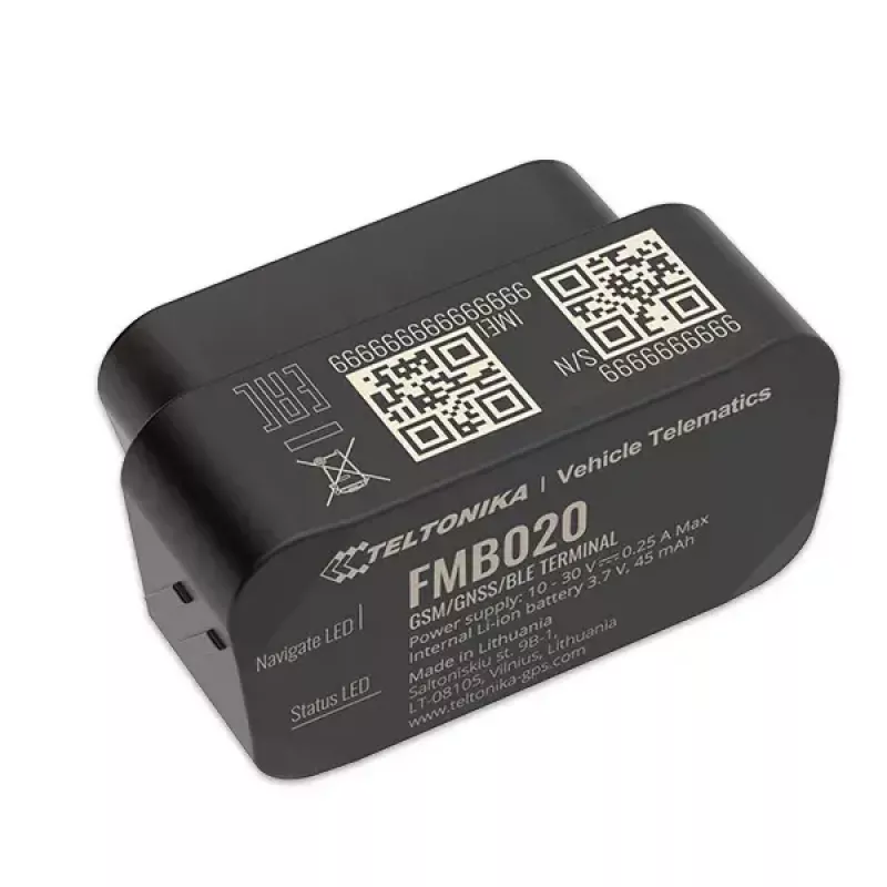 GPS seklys Teltonika FMB020 Automobilinis Juodas Atsparus dulkėms 0.128GB