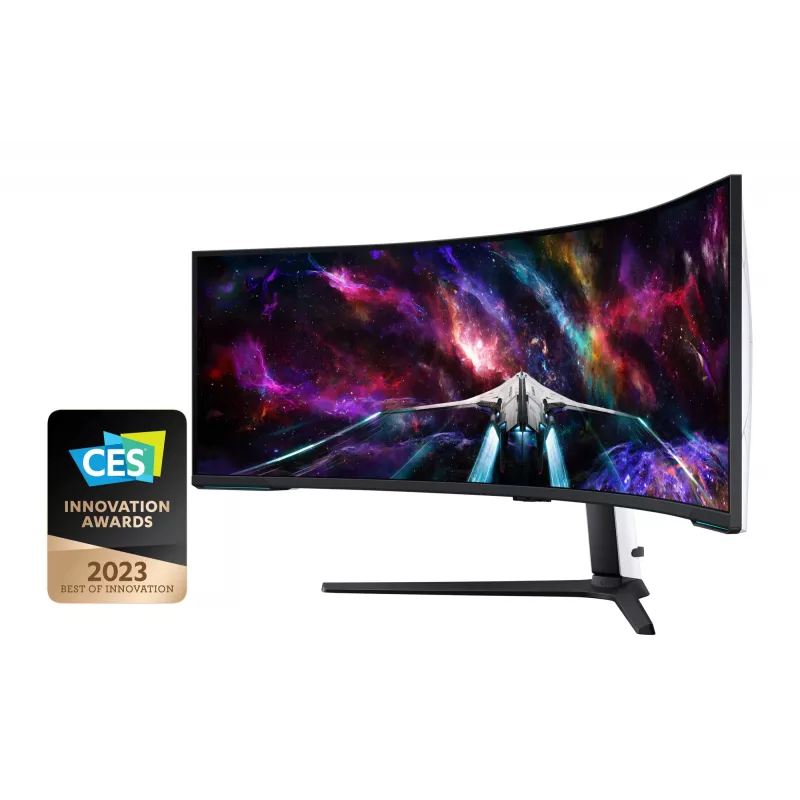 Samsung G95NC kompiuterio monitorius 144,8 cm (57 col.) 7680 x 2160 Dual UHD QLED Baltas