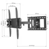 Techly ICA-PLB 148M TV laikiklis/stovas 139,7 cm (55 colių) juodas