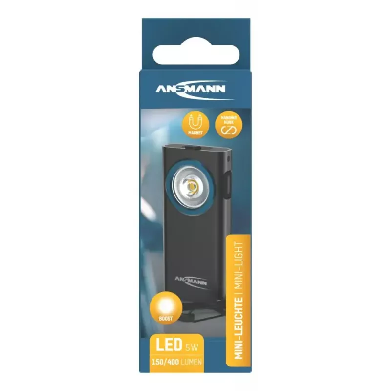 Rakto pakabuko žibintuvėlis Ansmann ML400R Juoda LED 5 W USB įkraunamas
