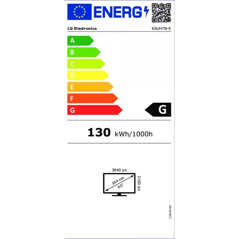 LG 65UH7N-E Skaitmeninės reklamos plokščiasis ekranas 165,1 cm (65 col.) LED Wi-Fi 700 cd/m² 4K Ultra HD Juodas Įmontuotas procesorius WebOS 24/7