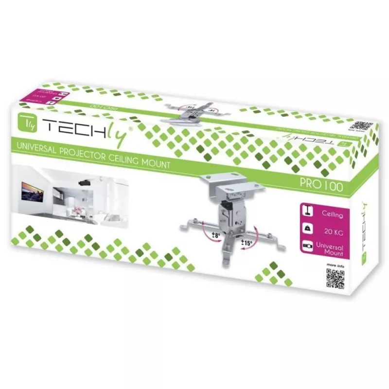 Techly projektoriaus lubų laikiklio prailginimas 130 mm, sidabrinis, ICA-PM 2S