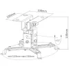 Techly projektoriaus lubų laikiklio prailginimas 130 mm, sidabrinis, ICA-PM 2S