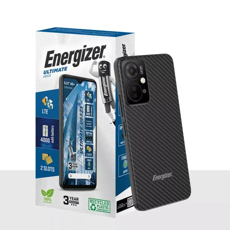Išmanusis telefonas Energizer U652SEU, 6,51 colio ekranas, 64 GB atminties, juodas