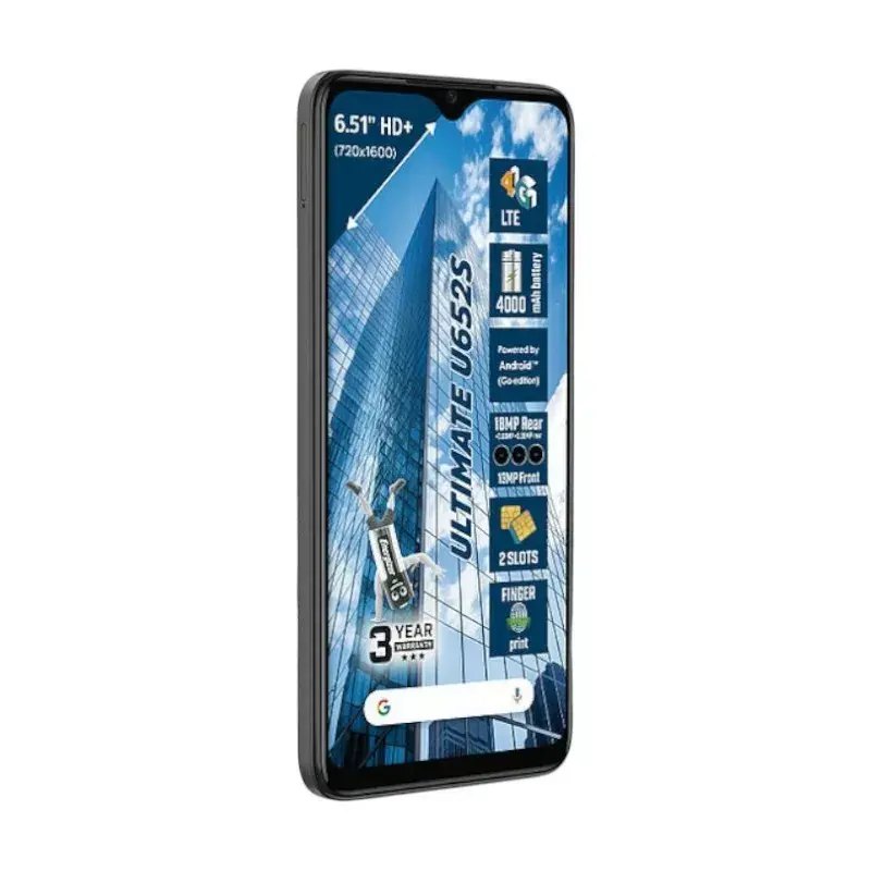 Išmanusis telefonas Energizer U652SEU, 6,51 colio ekranas, 64 GB atminties, juodas