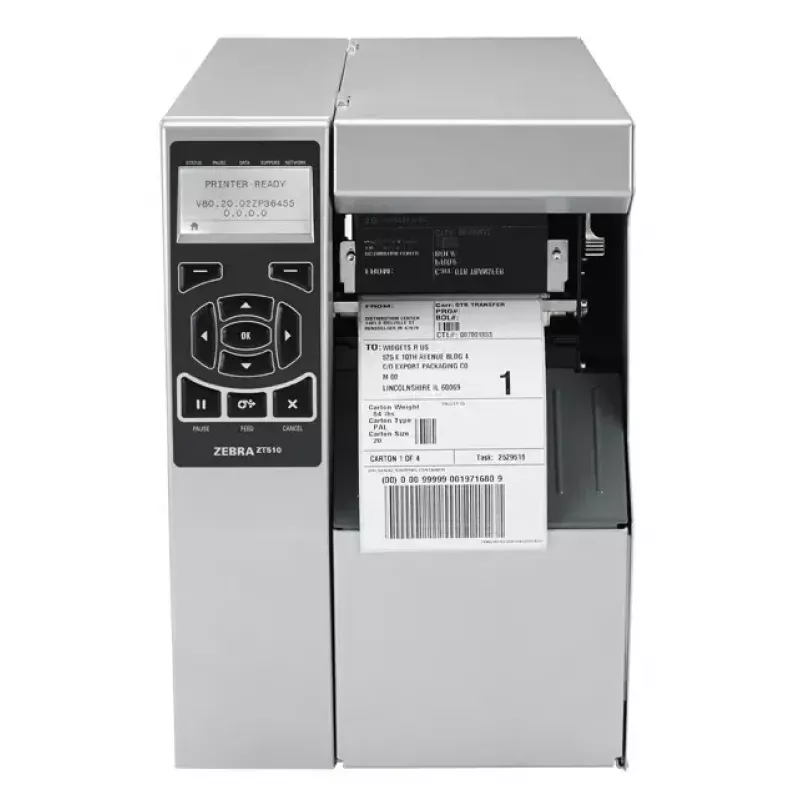 Etikečių spausdintuvas Zebra ZT510 Terminis pernešimas 300×300 DPI, 305 mm/s, 104 mm spausdinimo plotis, Ethernet, Bluetooth, LCD, pilkos spalvos