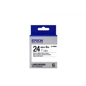 Epson etikečių kasetė Standard LK-6WBN juoda ant balto 24 mm (9 m)