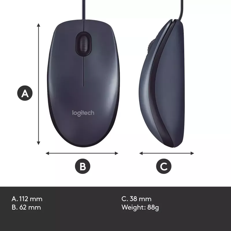Pelė Logitech M100 USB Type-A