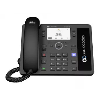 AudioCodes Teams C435HD-R IP telefonas PoE GbE juodas, IP telefonas, juodas, Laidinis ragelis, Android, SIP info, Mygtukai